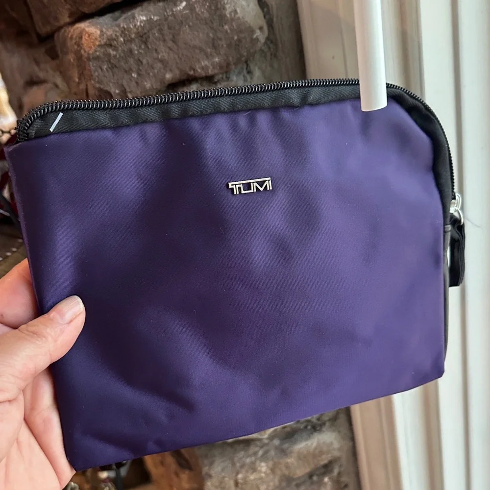 Tumi Purple Nylon Toiletry Pouch for Men